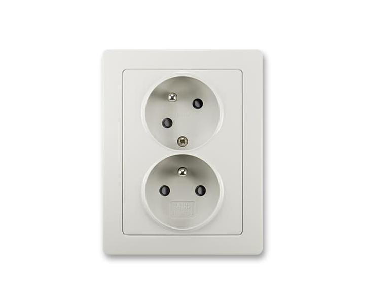 Zsuvka dvojnsobn s ochr. kolky, s clonkami, s natoenou dutinou ABB Swing 5513J-C02357 S1 - svtle ed