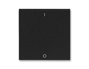 Kryt jednoduch s potiskem I/0 (pro spnae az. 3) ABB Levit 3559H-A00933 63 - onyx/kouov ern