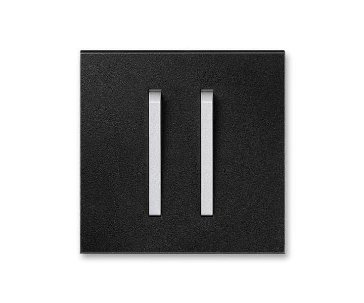 Kryt spnae jednoduch s dvma pkami ABB Neo 3559M-A00652 74 - onyx/titanov