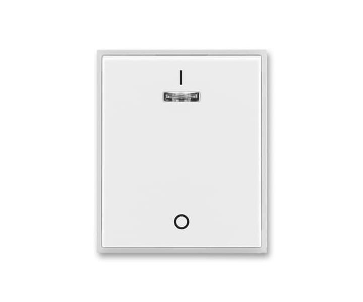 Kryt jednoduch s potiskem a irm przorem (pro spnae az. 3S) ABB Element 3558E-A00933 01 - bl/ledov bl