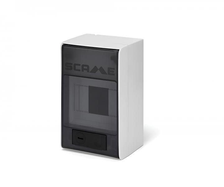 Rozvodnice na omtku Scame Ikona 679.1004, IP66, 4 moduly (1x4), 107x180x100 mm