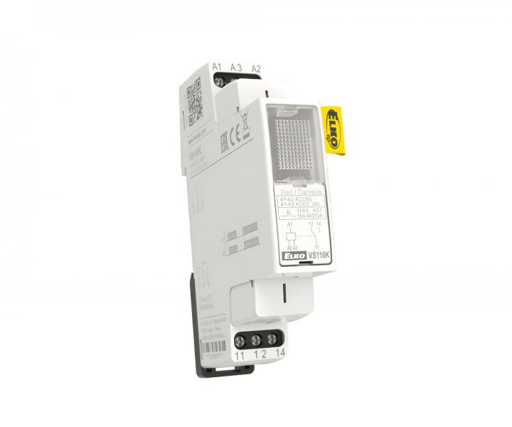 Pomocn rel pepnac Elko VS116K, 1x16 A, AC 230 V, AC/DC 24 V - erven signalizace