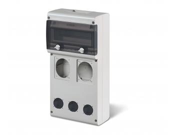 Zsuvkov rozvodnice Scame Block 4 632.4520-000, IP66, 5 x zsuvka