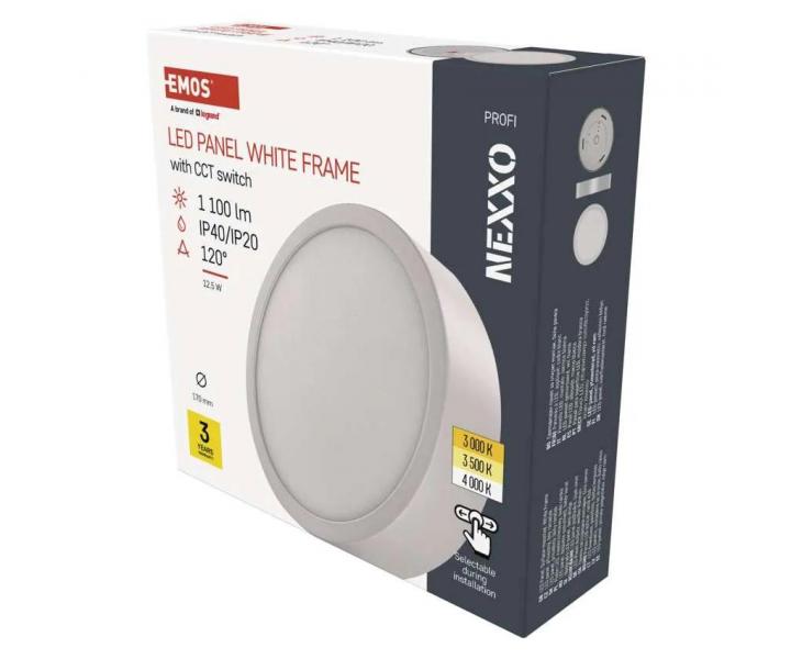 Kruhov pisazen LED svtidlo Emos Nexxo ZM5133, 12,5 W, tepl/neutrln bl