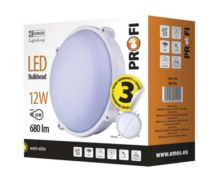 Kruhov pisazen LED svtidlo Emos Profi ZM3106, 12 W, tepl bl