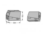 Svorka lustrov Wago 224-101 - 2x2,5 mm2