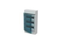 Rozvodnice nstn, 36 Modul (12x3), plastov prhledn dvka, kryt IP65, ada Mistral65, vetn svorek N+PE (21 + 21) ABB 1S