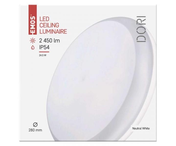 LED pisazen svtidlo DORI, kruhov bl 24,5W neutr.b., IP54 Emos ZM4312