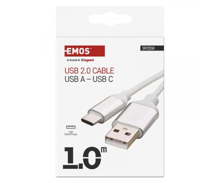 Nabjec a datov kabel USB-A 2.0 / USB-C 2.0, 1 m, bl Emos SM7025W
