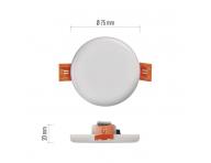 LED vestavn svtidlo VIXXO, kruhov, bl, 6W neut. bla, IP65 Emos ZV1112