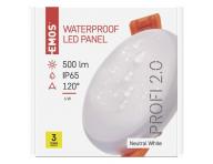 LED vestavn svtidlo VIXXO, kruhov, bl, 6W neut. bla, IP65 Emos ZV1112