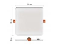LED vestavn svtidlo VIXXO, tvercov, bl, 19W neut.b.,IP65 Emos ZV2152