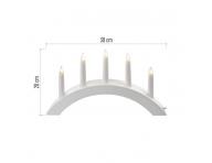 Svcen na 5x roviku E10 devn bl, oblouk, 20x38 cm, vnitn, tepl bl Emos DCAZ01