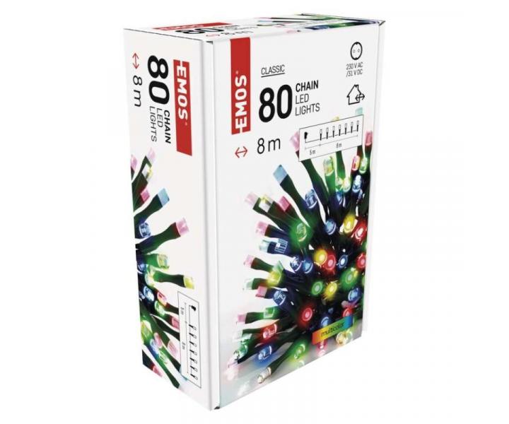 LED vnon etz, 8 m, venkovn i vnitn, multicolor, asova Emos D4AM02