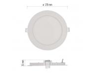 LED vestavn svtidlo NEXXO, kruhov, bl, 12,5W, neutrln bl Emos ZD1135