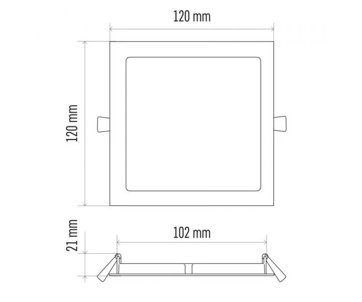 tvercov podhledov LED svtidlo Emos Profi ZD2122, 6 W, neutrln bl