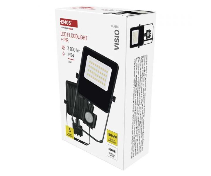 LED reflektor Emos Visio ZS2923, IP54, 20 W, ern - neutrln bl