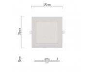 tvercov vestavn LED svtidlo Emos Nexxo ZD2135, 12,5 W, neutrln bl