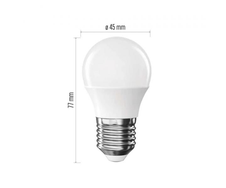 LED rovka Emos Classic Mini Globe ZQ6E21.3, E27, 4,2 W (40W), tepl bl - 1 ks