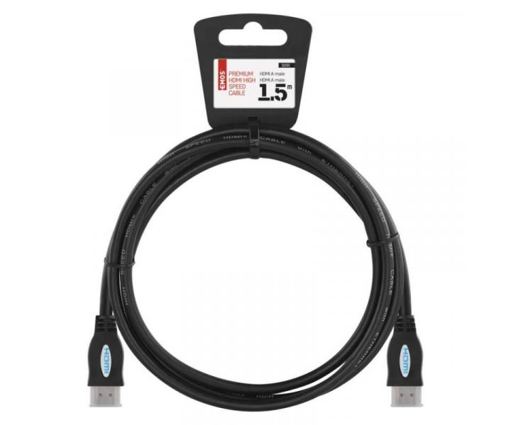 HDMI 2.0 high speed kabel ethe. A vidlice-A vidlice 1,5m ECO Emos SL0101