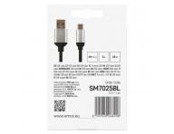 Nabjec a datov kabel USB-A 2.0 / USB-C 2.0, 1 m, ern Emos SM7025BL