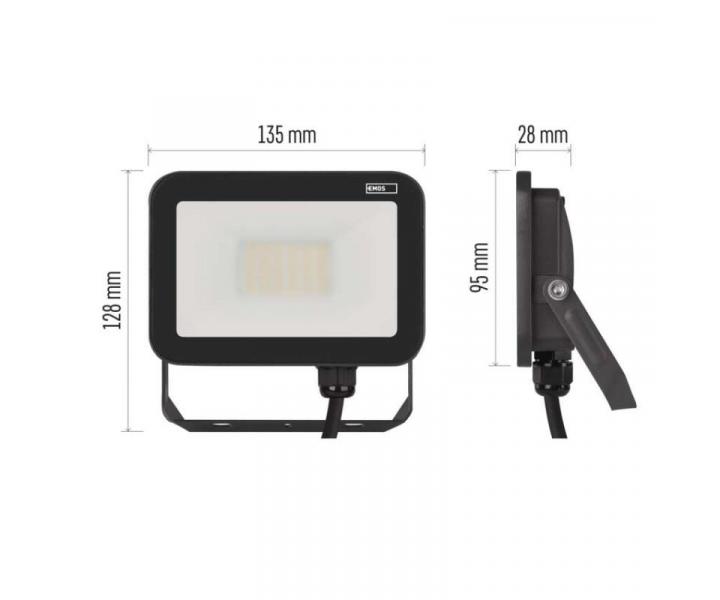 LED reflektor INOVO 20W, antracit,  neutrn bl Emos ZS2622