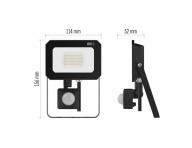 LED reflektor SIMPO s pohybovm idlem, 20 W, ern, neutrln bl Emos ZS2323