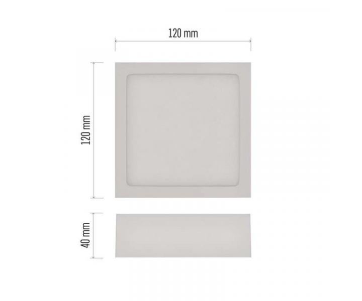 LED pisazen svtidlo NEXXO, tvercov, bl, 7,6W, neutrln bl Emos ZM6125