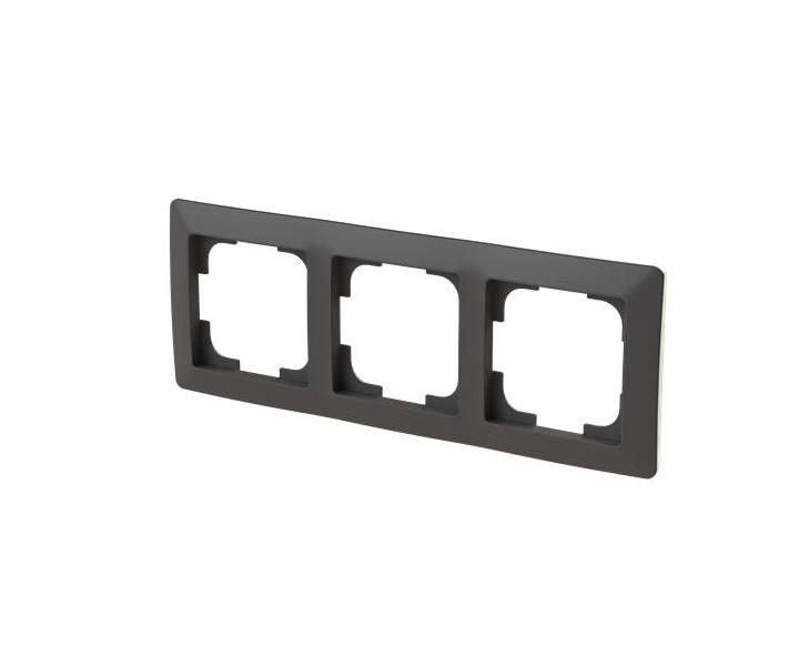 Rmeek trojnsobn, pro vodorovnou i svislou mont ABB Zoni 3901T-A00030 137 - matn ern / bl