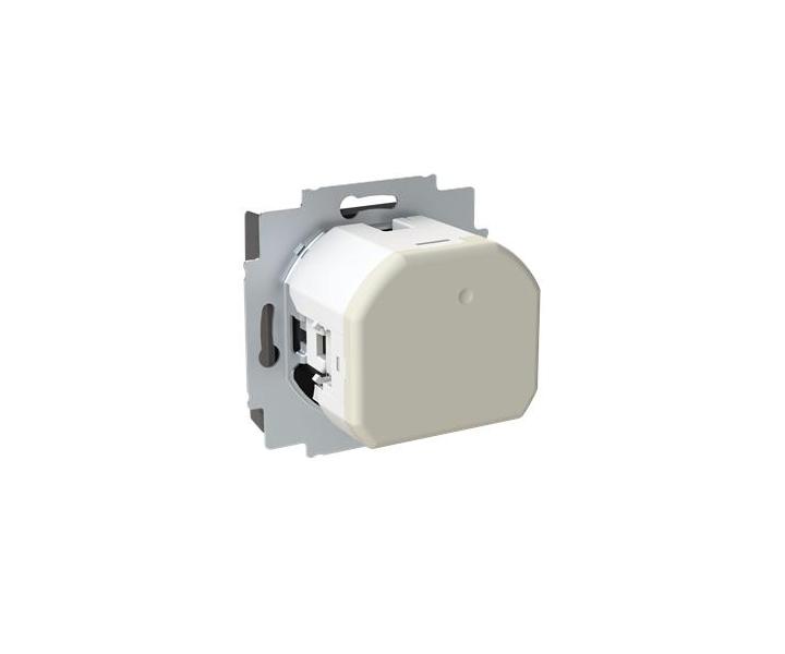 Zsuvka 1nsobn s kolkem, s clonkami, s nabjenm USB-A, USB-C ABB Zoni 5569T-A32357 237 - matn ern