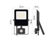 LED reflektor s pohybovm idlem Emos Visio ZS2933, IP54, 30 W, ern - neutrln bl
