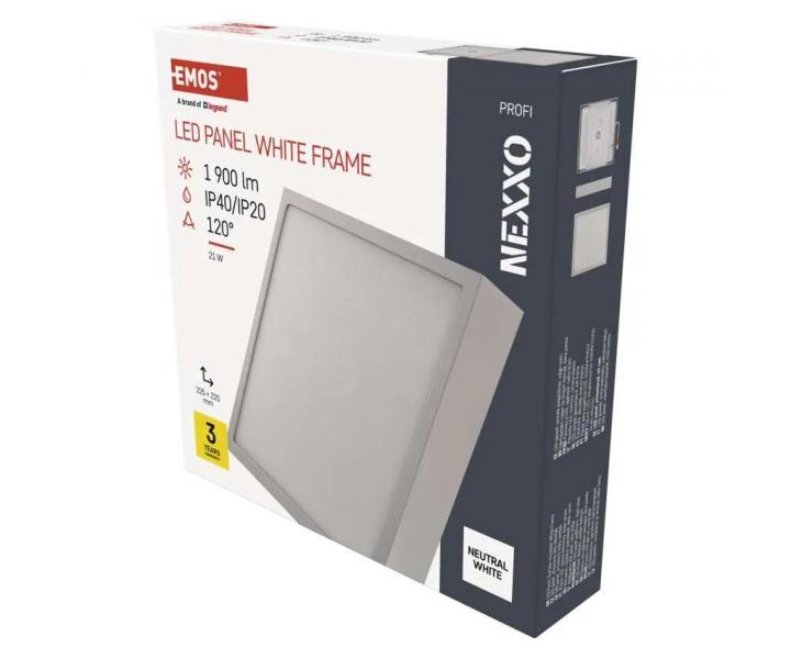 tvercov pisazen LED svtidlo Emos Nexxo ZM6145, 21 W, neutrln bl
