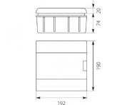 Rozvad zaputn Elektro plast, IP 40, 6 modul (1x6)