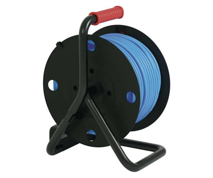 Poas odoln prodluovac kabel na bubnu Emos P08550W, 4x zsuvka, 230 V, 1,5 mm2, modr, 50 m