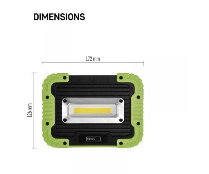 COB LED nabjec pracovn reflektor P4533, 1000 lm, 4400 mAh Emos P4533