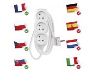 Prodluovac kabel 1,5 m / 3 zsuvky / bl / PVC / 1 mm2 Emos P0311
