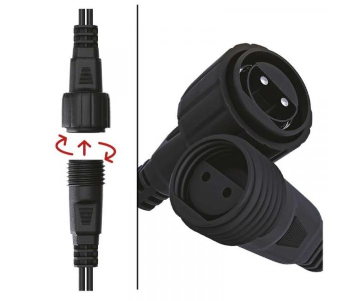 Prodluovac kabel pro spojovac etzy Standard ern, 10 m, venkovn i vnitn Emos D1ZB01