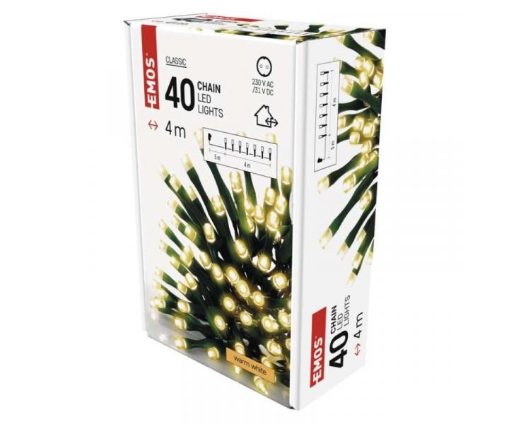 LED vnon etz, 4 m, venkovn i vnitn, tepl bl, asova Emos D4AW01