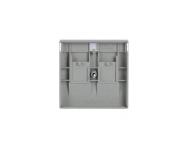 Kryt zsuvky komunikan, s krycmi clonkami (pro 2 zsuvky) ABB Future 2CKA001710A3676 - hlinkov stbrn