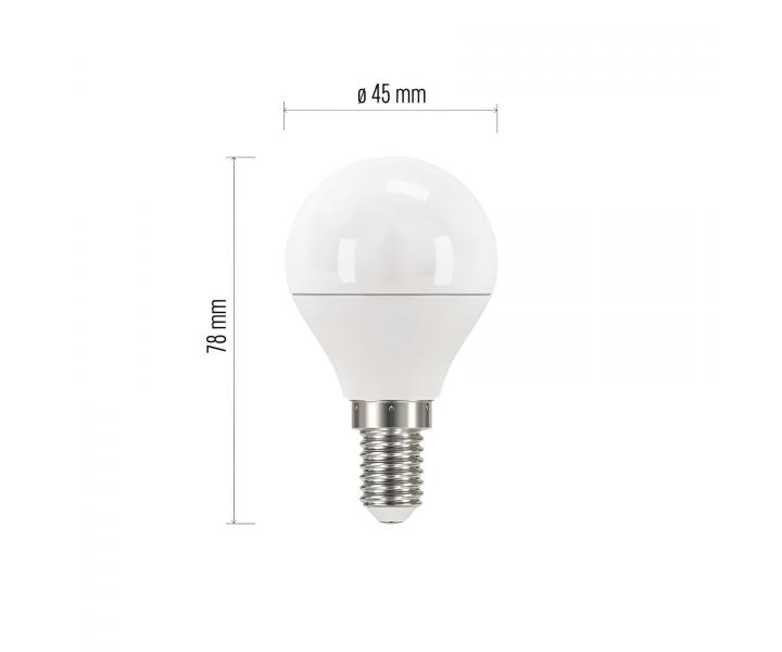 LED rovka Emos Classic Mini Globe, E14, 5W (40 W), tepl bl - 1 ks