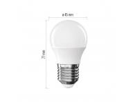 LED rovka Emos Classic Mini Globe ZQ6E21.3, E27, 4,2 W (40W), tepl bl - 1 ks