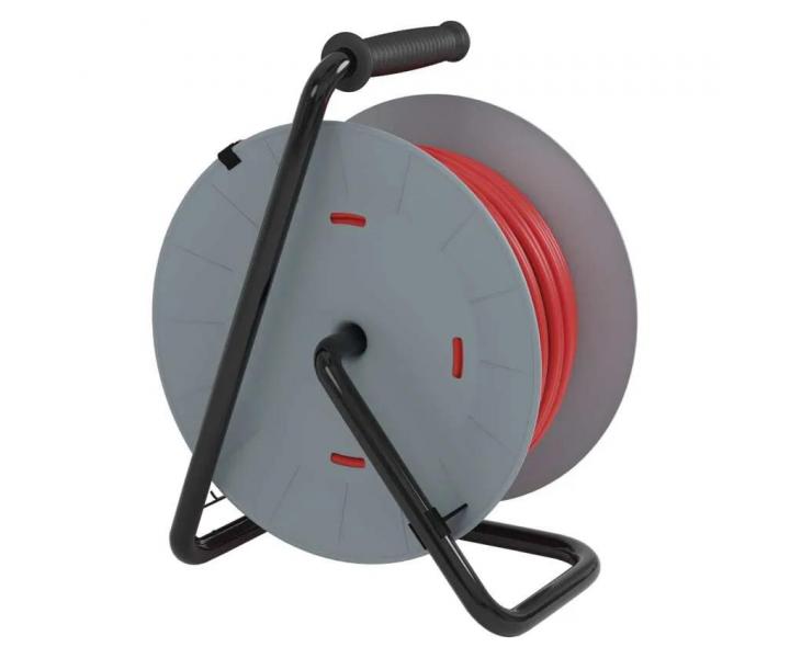 Prodluovac kabel na bubnu Emos P19450P, 4x zsuvka, 230 V, 1,5 mm2, erven, 50 m