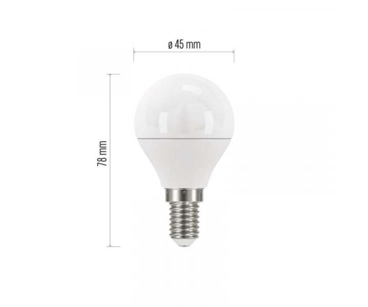 LED rovka Classic Mini Globe / E14 / 5 W (40 W) / 470 lm / tepl bl Emos ZQ1220