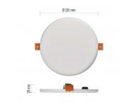 LED vestavn svtidlo VIXXO, kruhov, bl, 13,5W neutr. b., IP65 Emos ZV1142