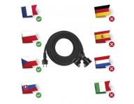 Venkovn prodluovac kabel 15 m / 2 zsuvky / ern / guma / 230 V / 1,5 mm2 Emos P0602