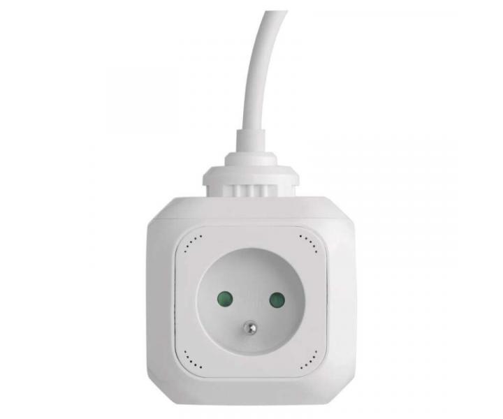 Prodluovac kabel - kostka 1,9 m / 4 zsuvky / bl / PVC / s USB / 1 mm2 Emos P04119U