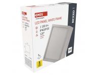 LED pisazen svtidlo NEXXO, tvercov, bl, 12,5W, neutrln bl Emos ZM6135