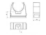Pchytka pro trubky EN pr. 25 mm, tmav ed Kopos 5325_LB