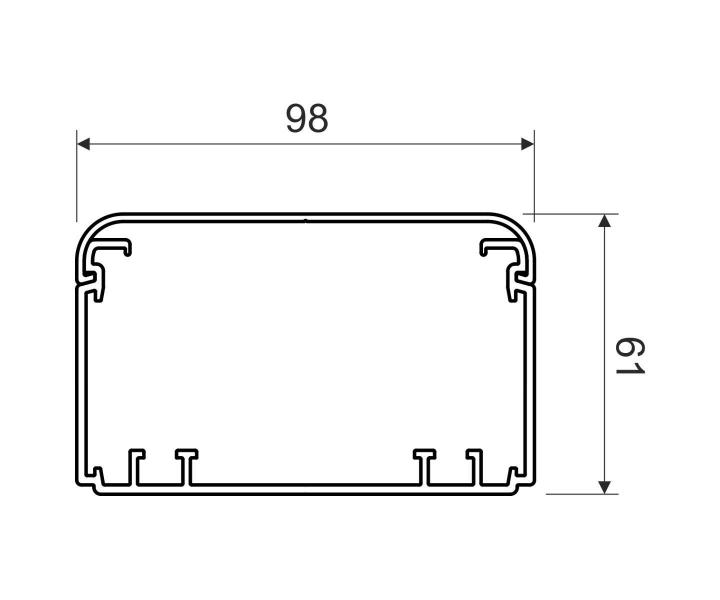 Elektroinstalan kanl Elegant EKE 100x60, bl, 2 m Kopos EKE 100X60_HD