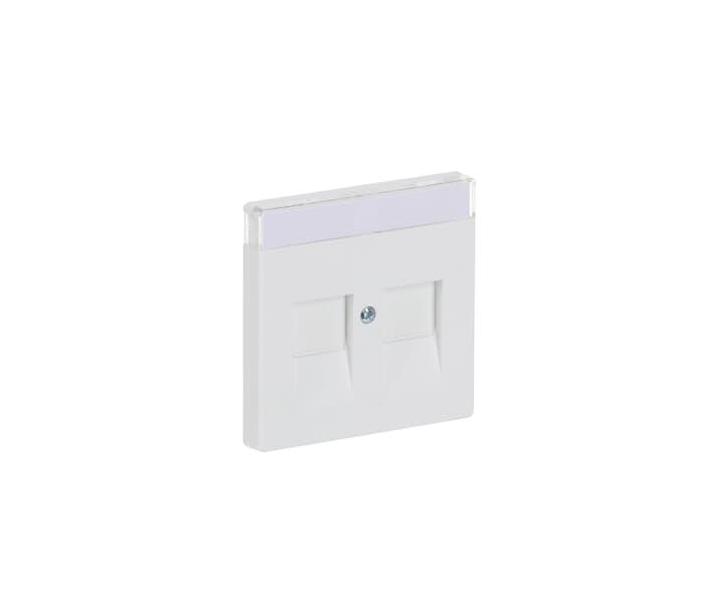 Kryt zsuvky komunikan, s krycmi clonkami (pro 2 zsuvky) ABB Future 2CKA001710A3887 - mechov bl